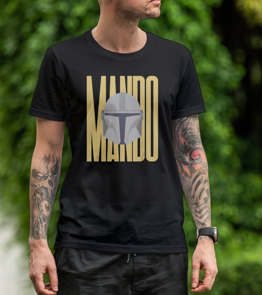 Mando Helmet Star Wars The Mandalorian Merch T-Shirt
