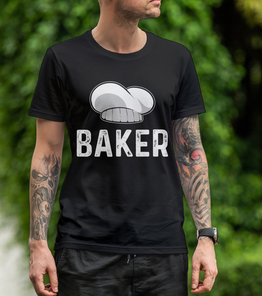 Baker Baking Bakery Chef Hat T-Shirt