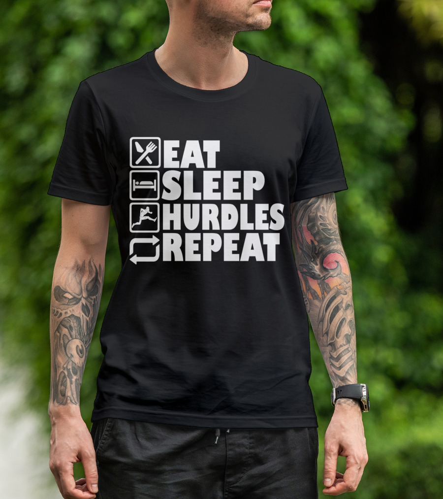 Eat Sleep Hurdles Repeat Hurdling Sequence T-Shirt