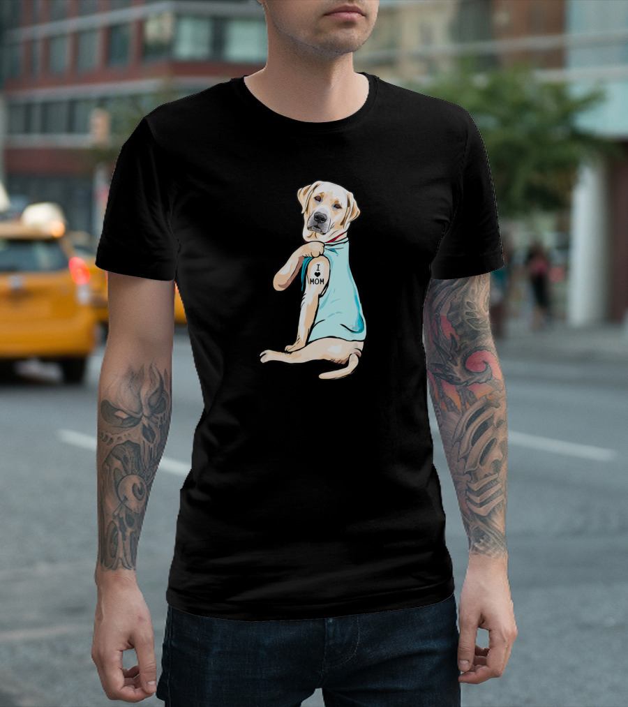 Labrador I Love Mom Tattoo T-Shirt