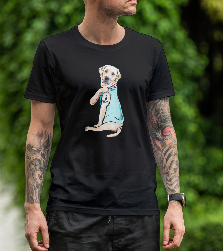 Labrador I Love Mom Tattoo T-Shirt