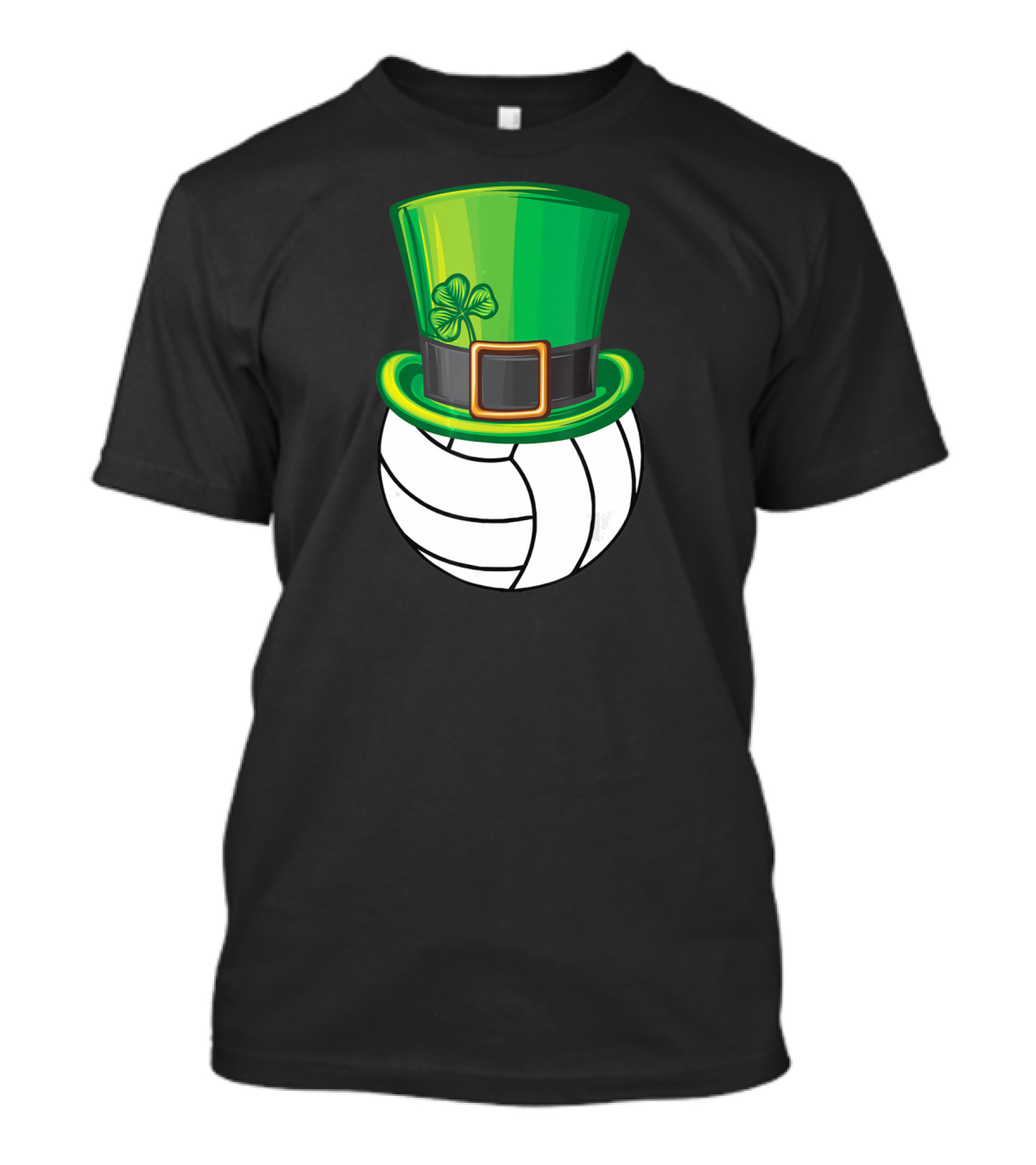 Volleyball Patrick's Day Clover Hat Volley Player T-Shirt