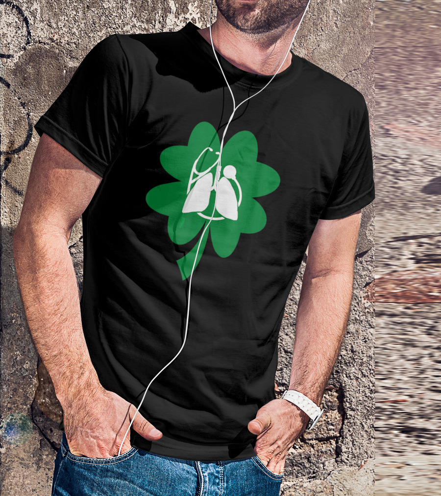 Lucky Clover Lungs And Stethoscope T-Shirt