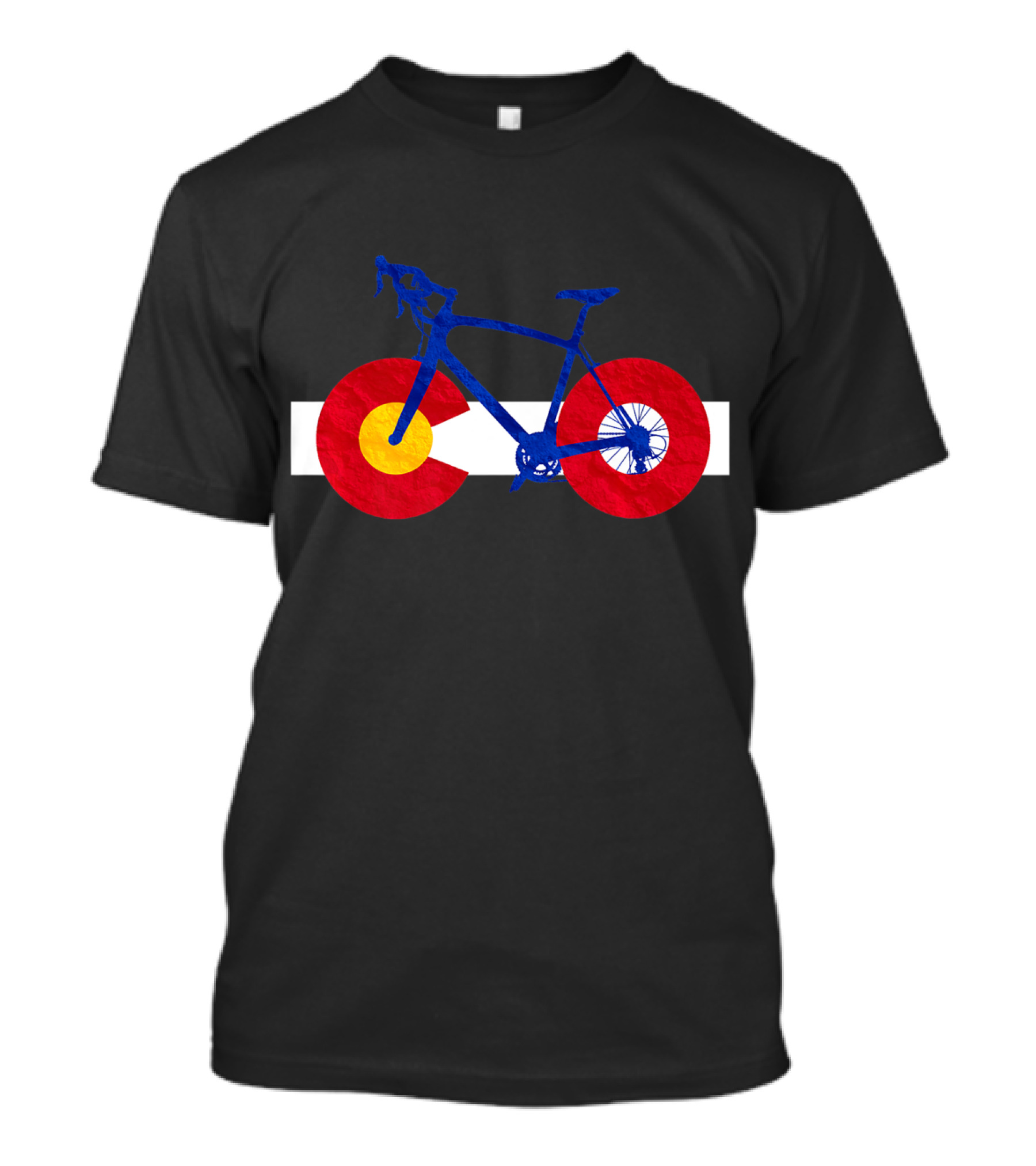 Colorado Flag Cycling Fusion Road Bike T-Shirt