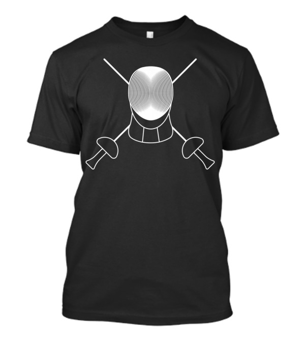 Fencing Mask With Crossed Swords Fencers T-Shirt