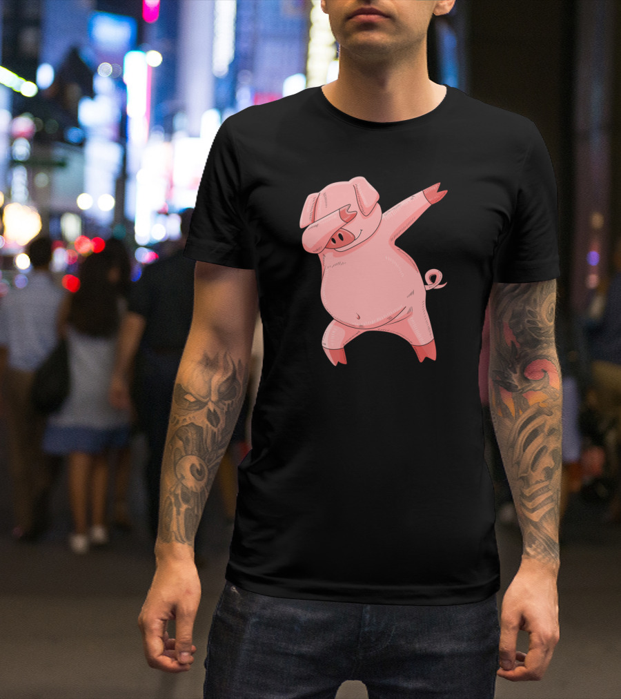 Dabbing Piglet Farmer Pig T-Shirt