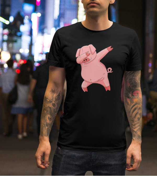 Dabbing Piglet Farmer Pig T-Shirt