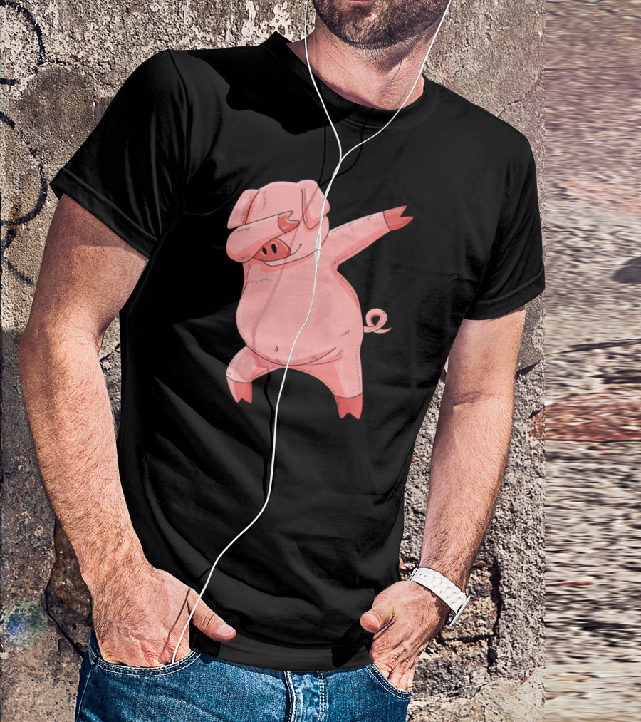 Dabbing Piglet Farmer Pig T-Shirt