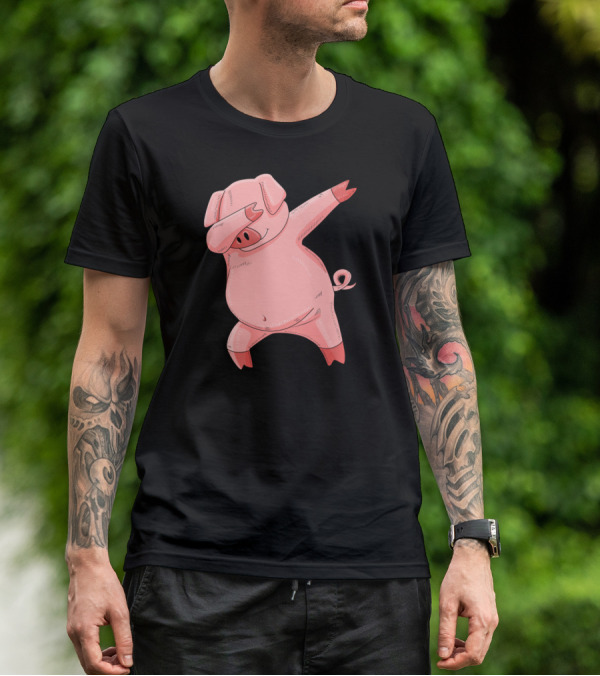 Dabbing Piglet Farmer Pig T-Shirt