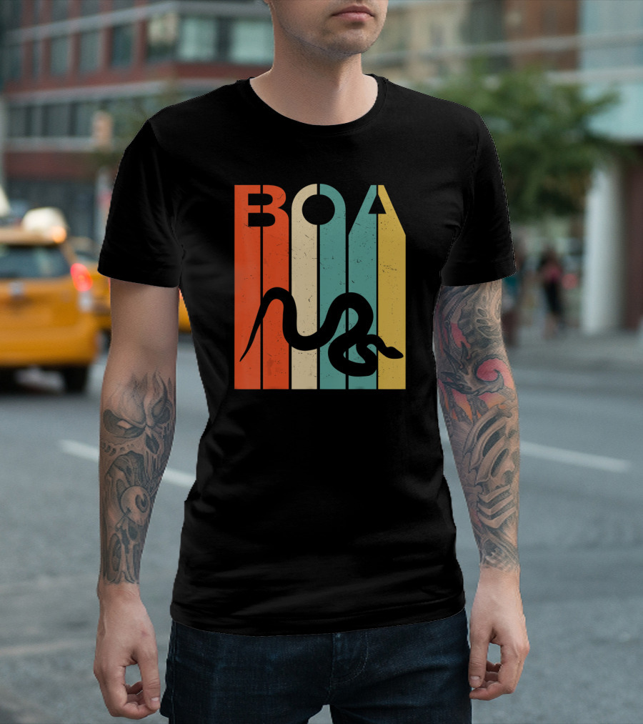 Boa Retro Stripes Vintage Constrictor T-Shirt
