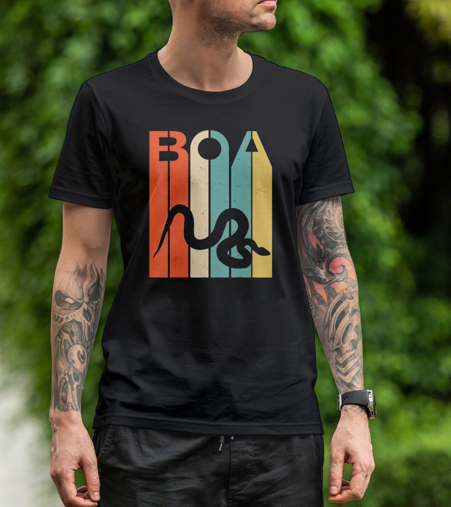 Boa Retro Stripes Vintage Constrictor T-Shirt