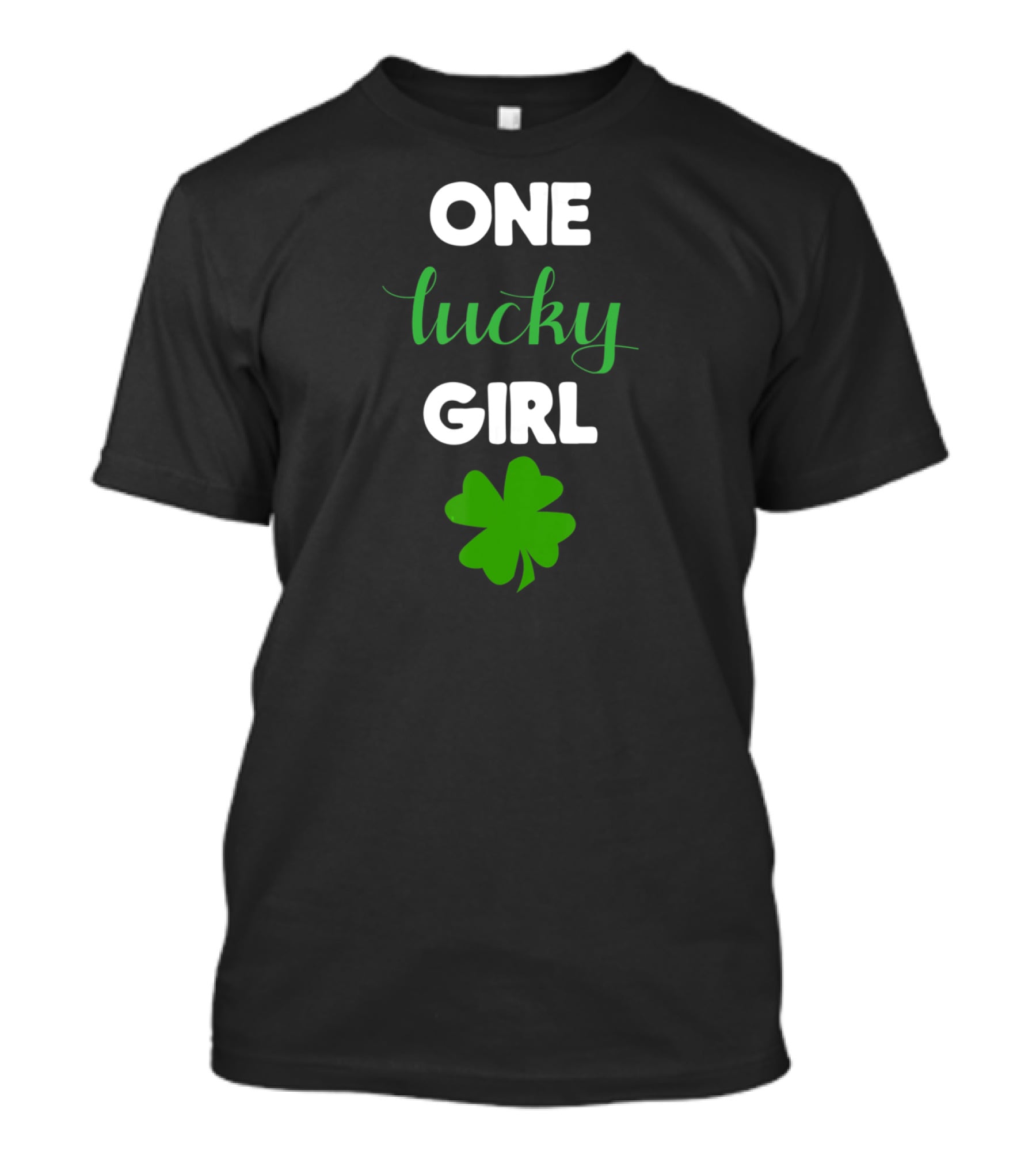 One Lucky Girl St Patrick's Day Shamrock T-Shirt