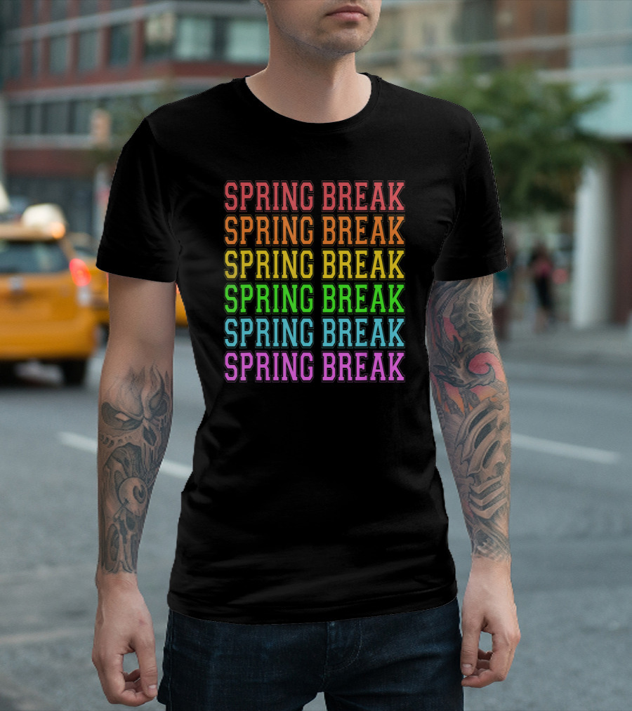 Spring Break Rainbow Teacher Students T-Shirt