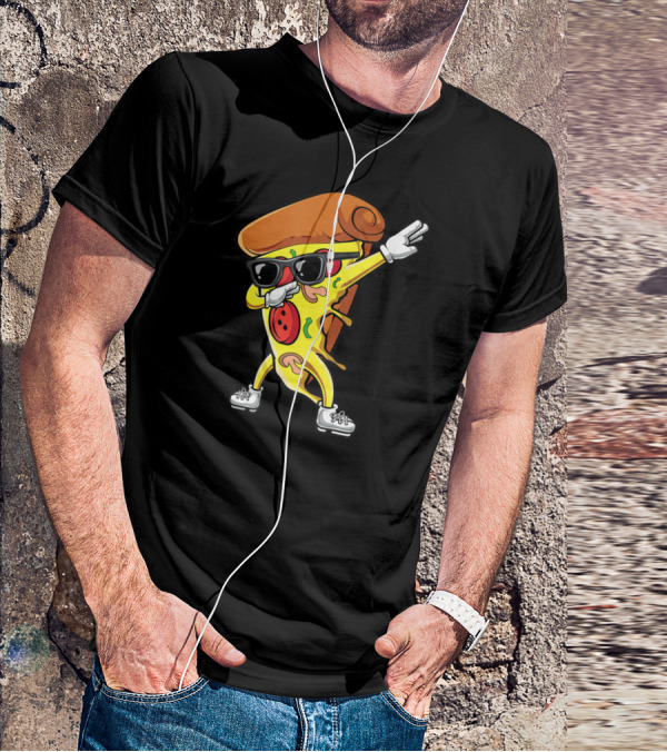 Dabbing Pizza Slice With Sunglasses And Sneakers Italian Food T-Shirt