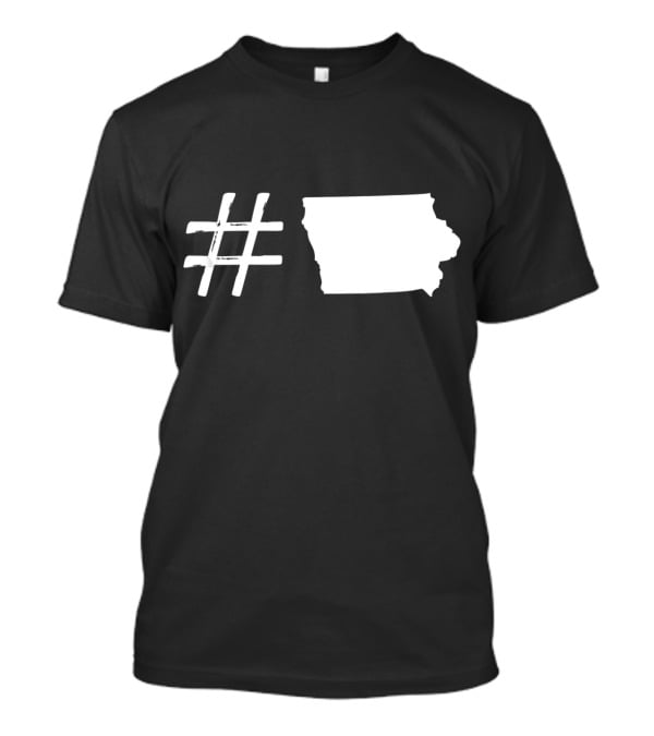 Iowa IA USA Flag Holiday Traveling T-Shirt