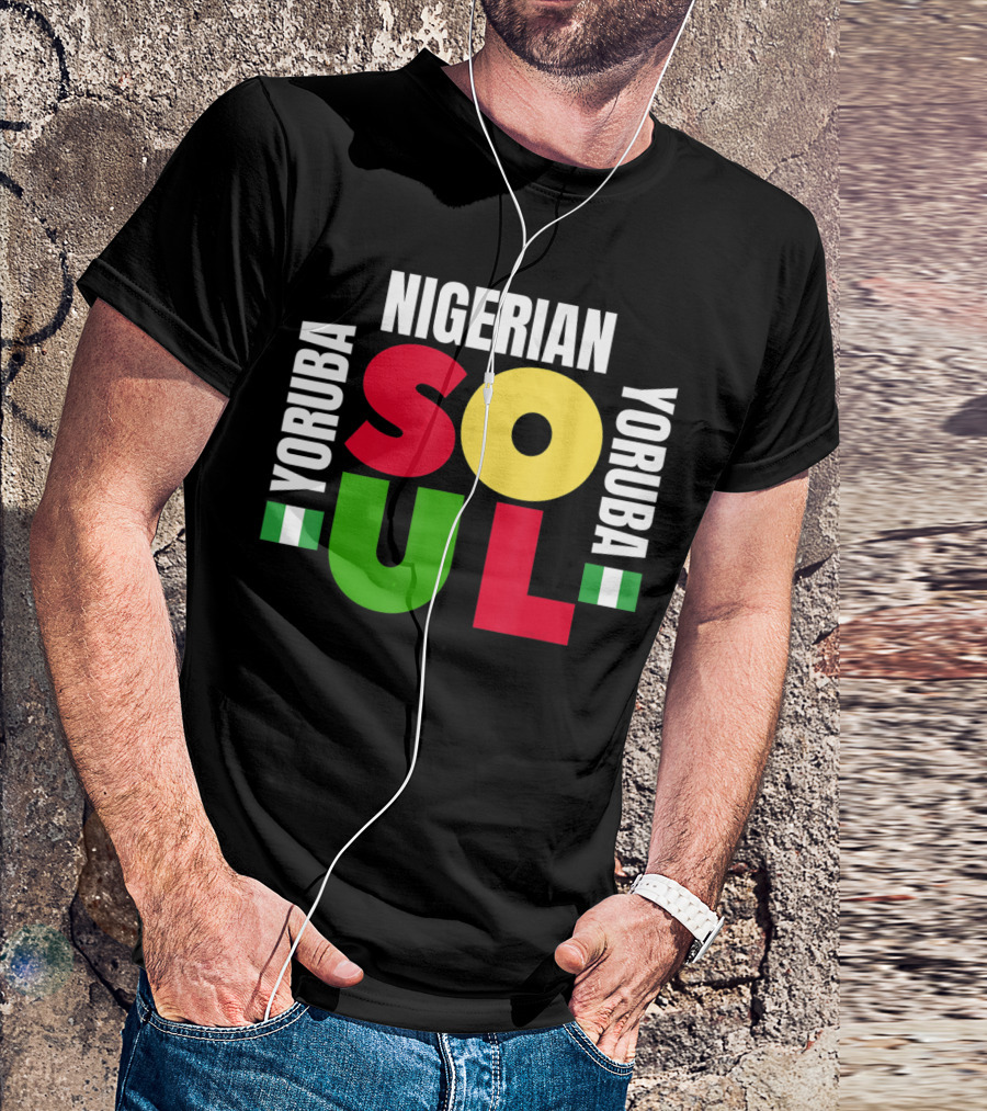 Nigerian Yoruba Soul Ancestry Celebration With Flags T-Shirt