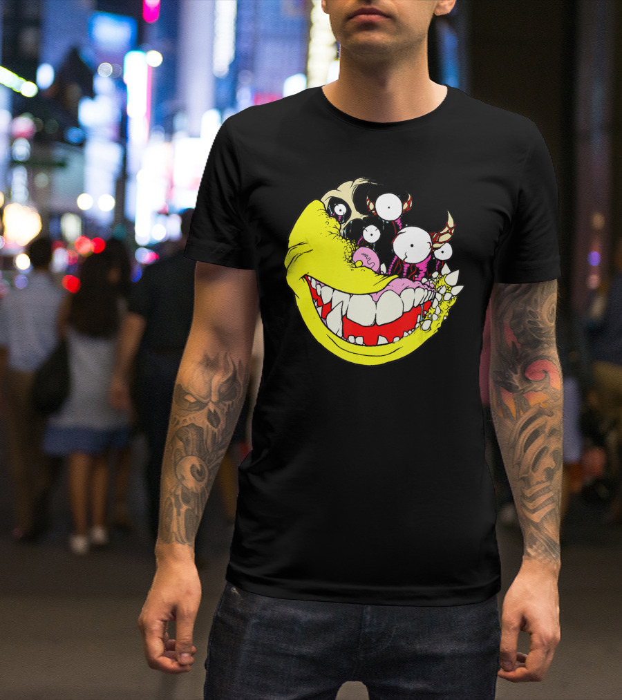 Wouldn't Hurt You To Smile Monster Face With Teeth And Eyes T-Shirt