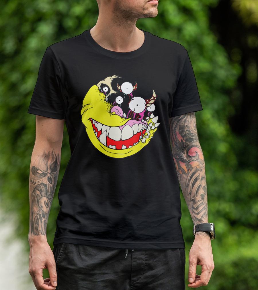 Wouldn't Hurt You To Smile Monster Face With Teeth And Eyes T-Shirt