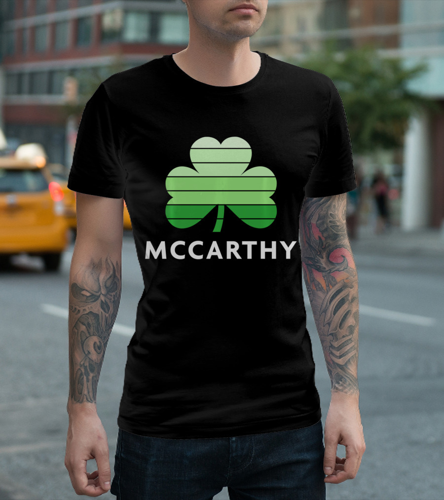 McCarthy Shamrock Irish Heritage Family Name T-Shirt