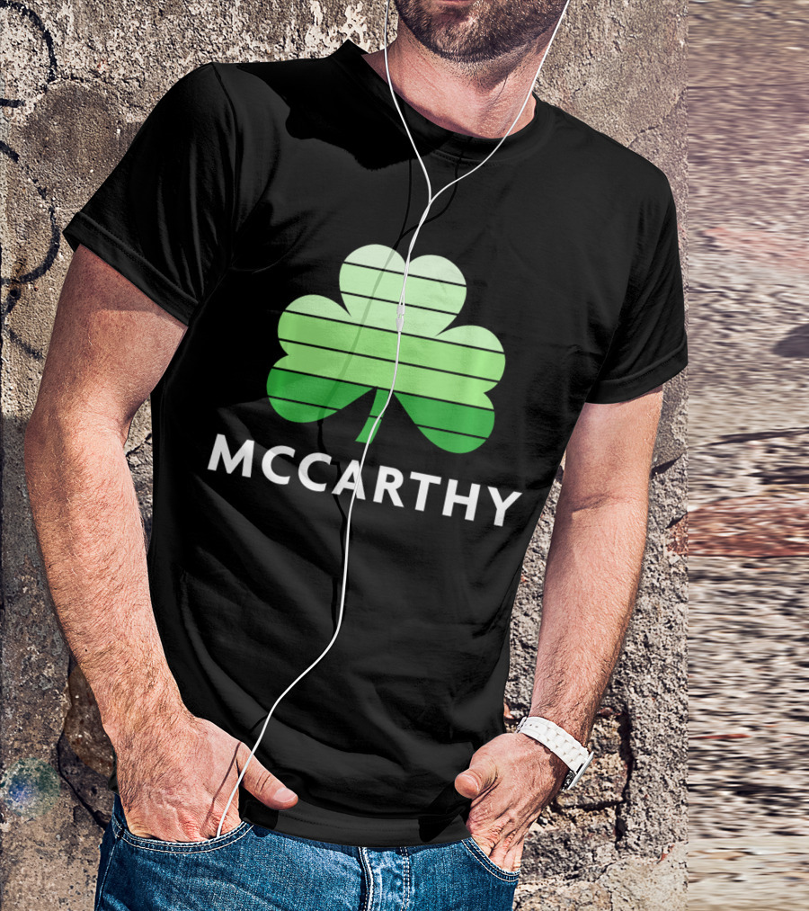 McCarthy Shamrock Irish Heritage Family Name T-Shirt