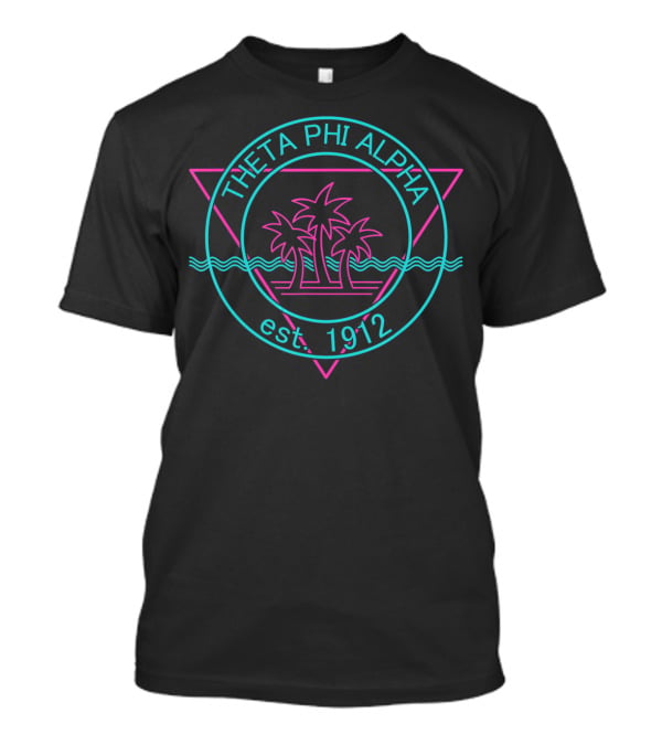Theta Phi Alpha Est. 1912 Waves Palm Trees T-Shirt