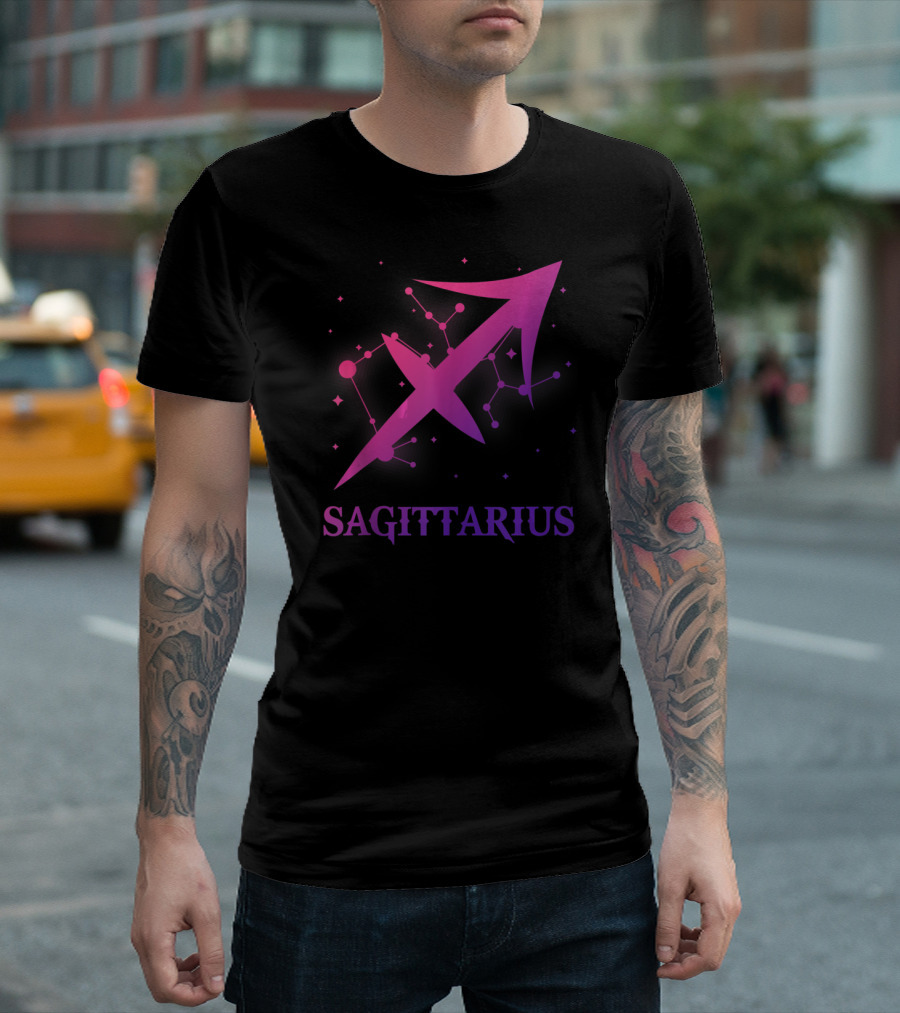 Sagittarius Zodiac Symbol Star Constellation November December Birthday T-Shirt