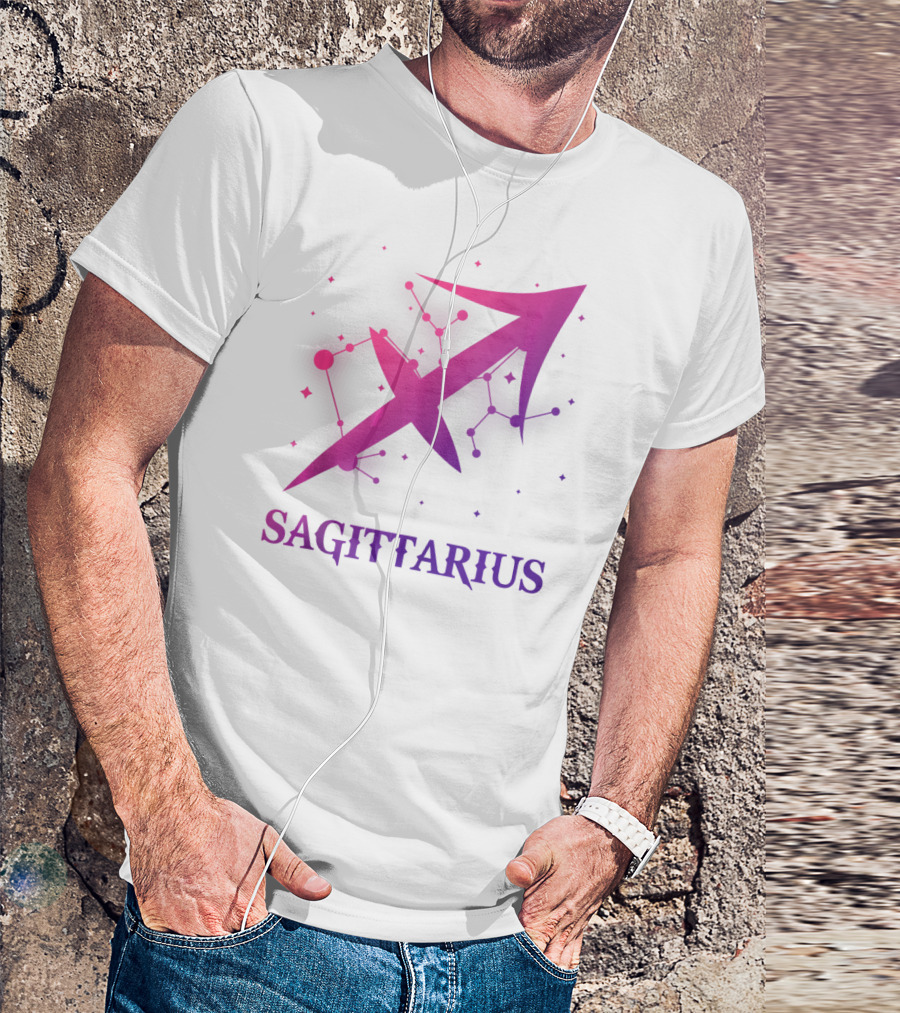 Sagittarius Zodiac Symbol Star Constellation November December Birthday T-Shirt