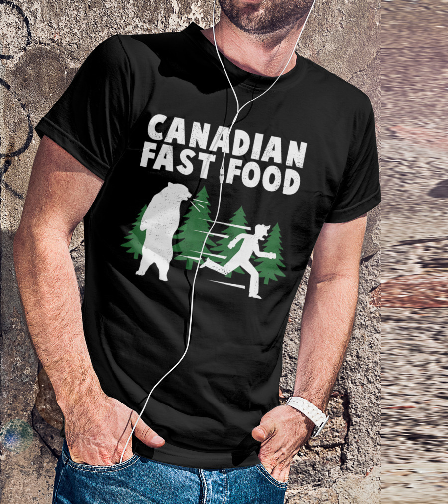Canadian Fast Food Bear Chase Forest Adventure T-Shirt