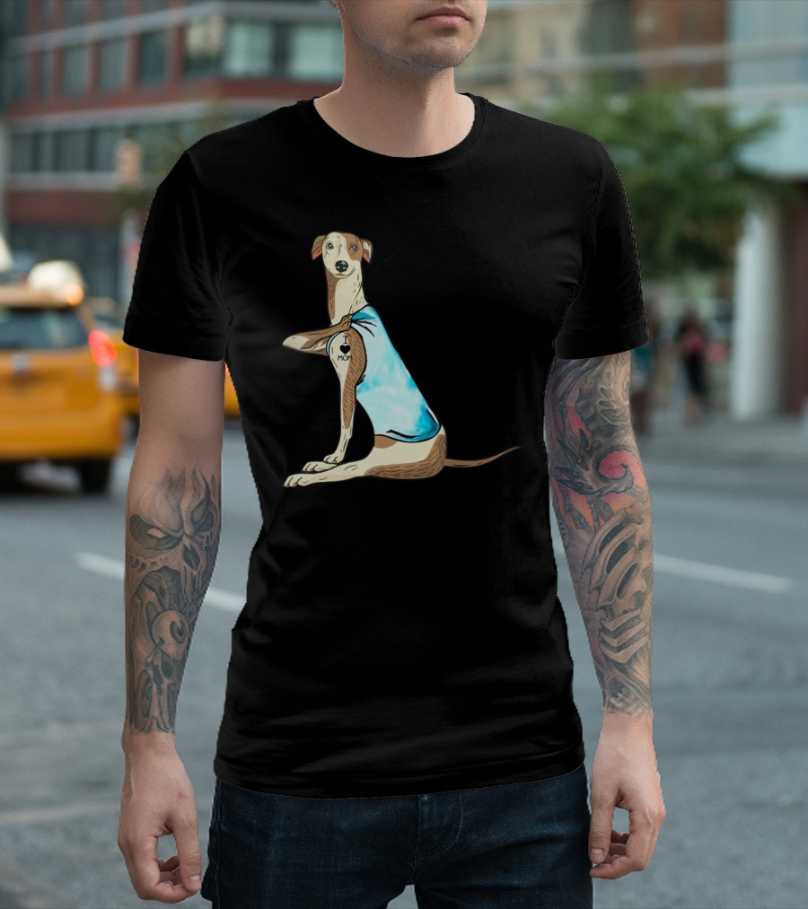 Whippet Dog I Love Mom Tattoo Iconic T-Shirt