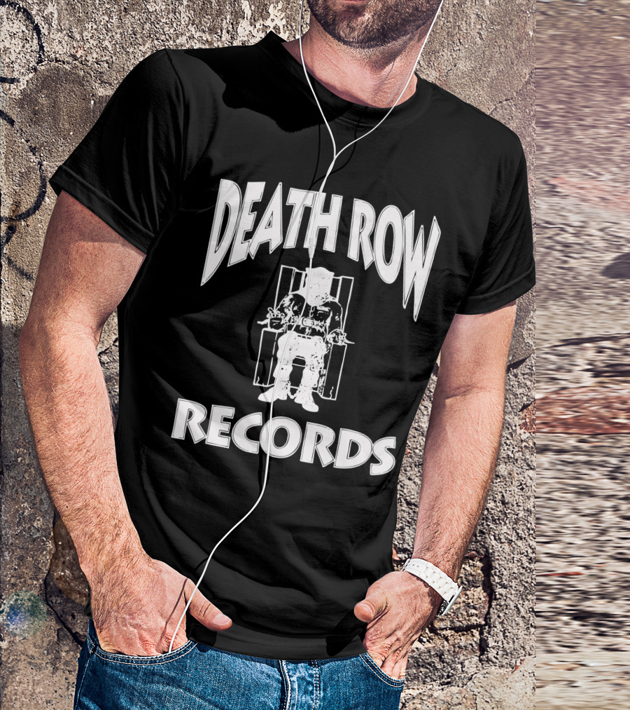 Death Row Records Electric Chair Logo Iconic Music Label T-Shirt