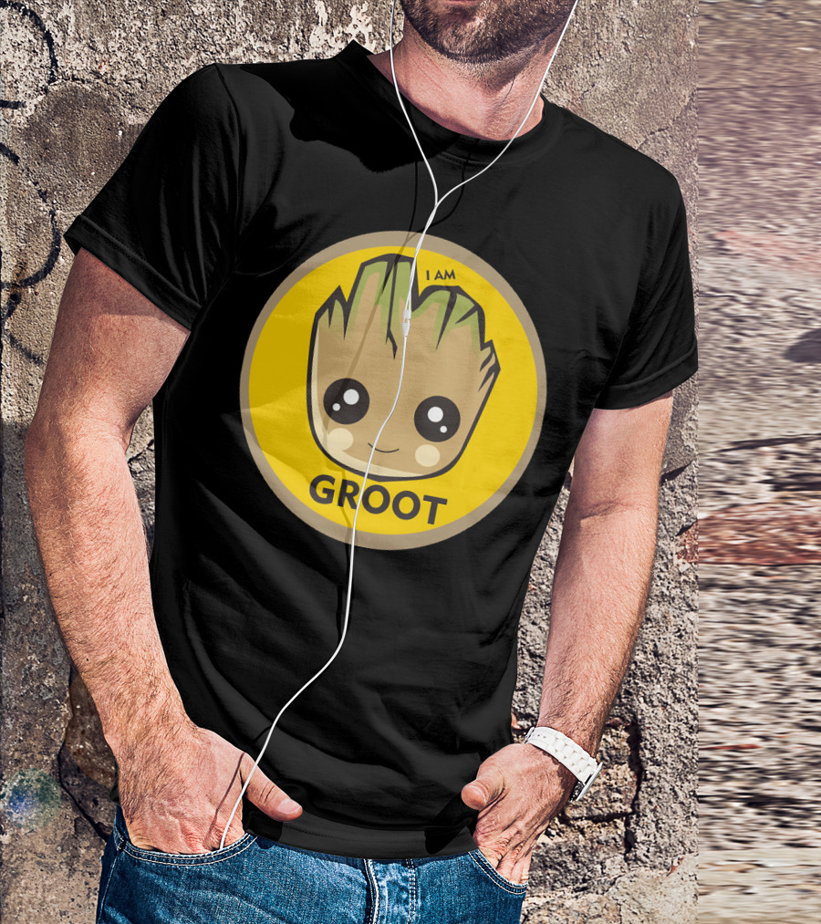 I AM GROOT Baby Groot Kawaii Face T-Shirt