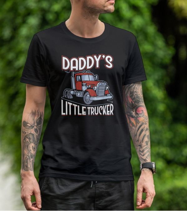 DADDY'S LITTLE TRUCKER Red Truck T-Shirt