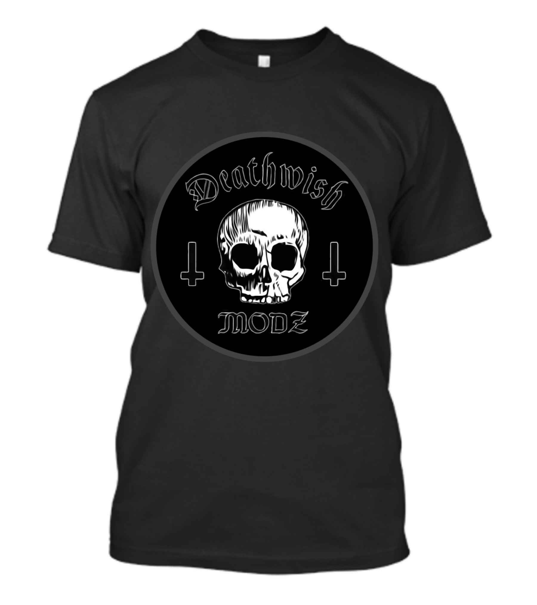 DeathWish Modz Skull With Inverted Crosses T-Shirt