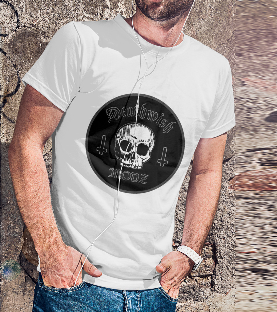 DeathWish Modz Skull With Inverted Crosses T-Shirt
