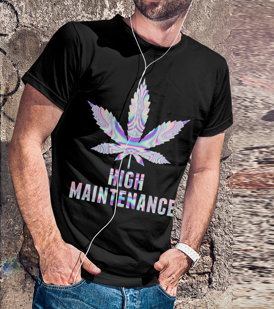 High Maintenance Holographic Leaf T-Shirt