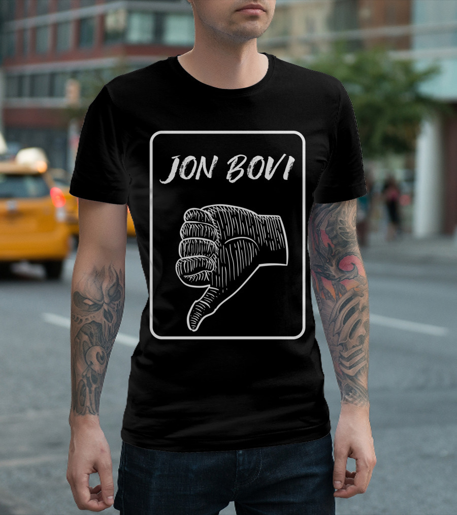 Jon Bovi Thumbs Down Parody USA T-Shirt