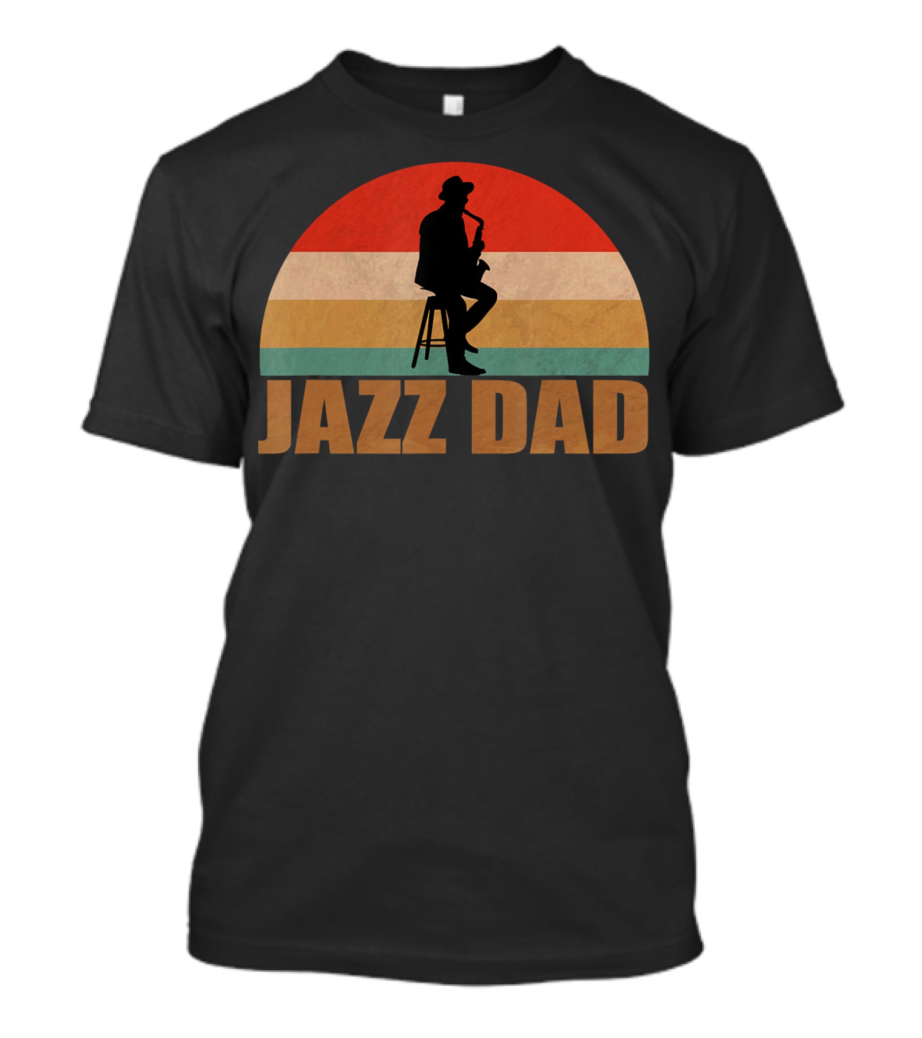 Jazz Dad Retro Vintage Saxophone T-Shirt