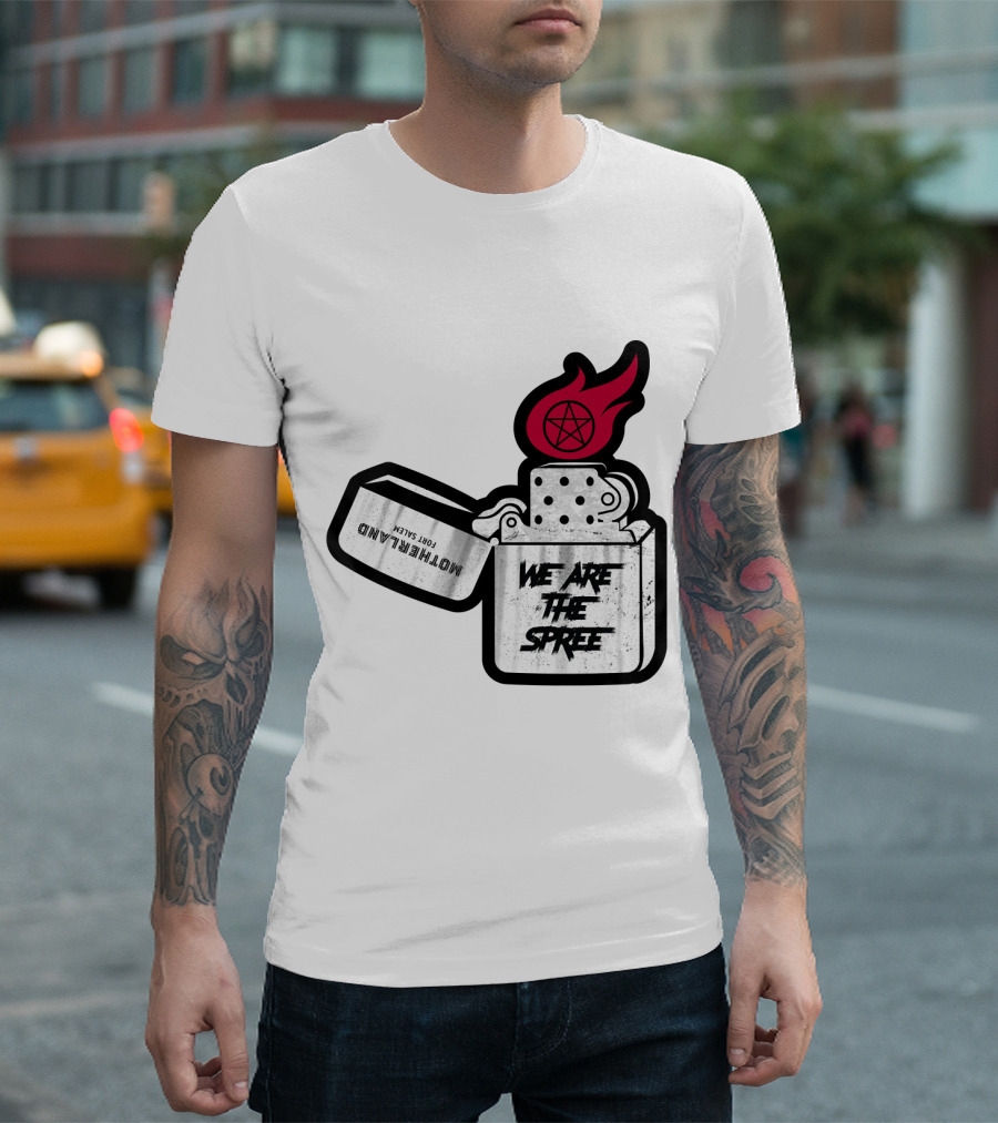 We Are The Spree Motherland For Slaves Lighter with Pentagram Flame T-Shirt