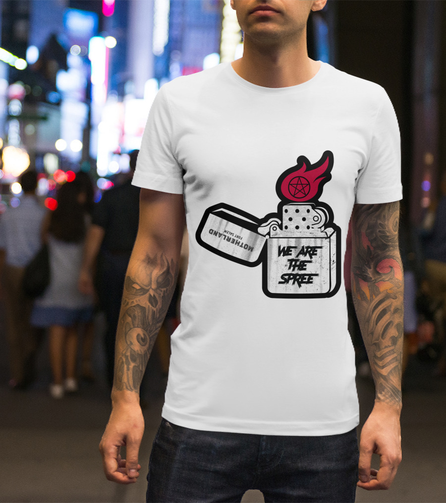 We Are The Spree Motherland For Slaves Lighter With Pentagram Flame T-Shirt