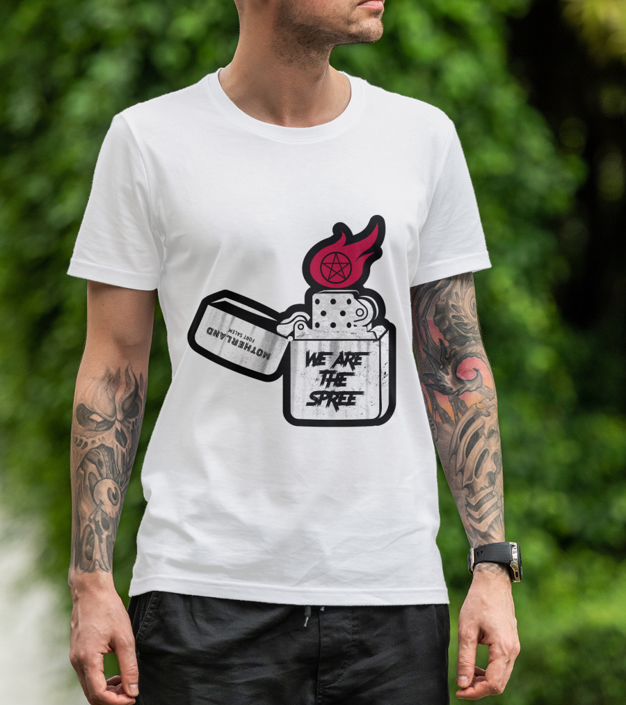We Are The Spree Motherland For Slaves Lighter With Pentagram Flame T-Shirt