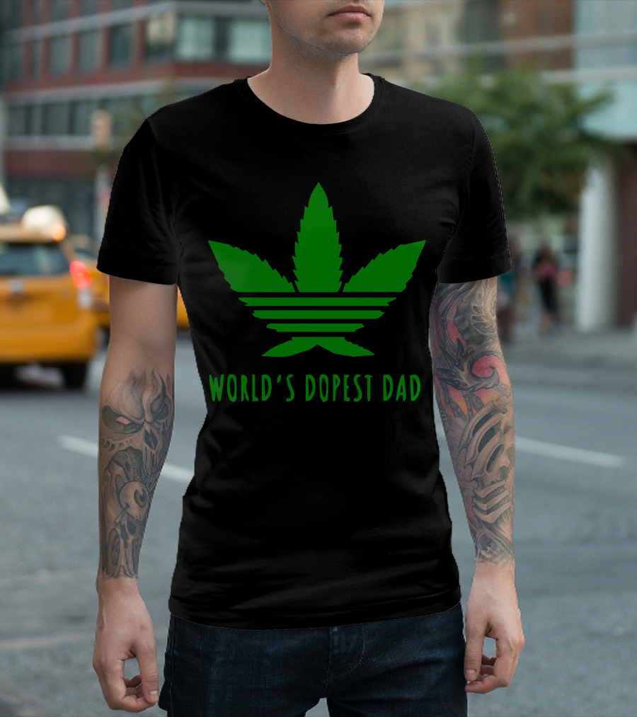 World's Dopest Dad Leaf T-Shirt