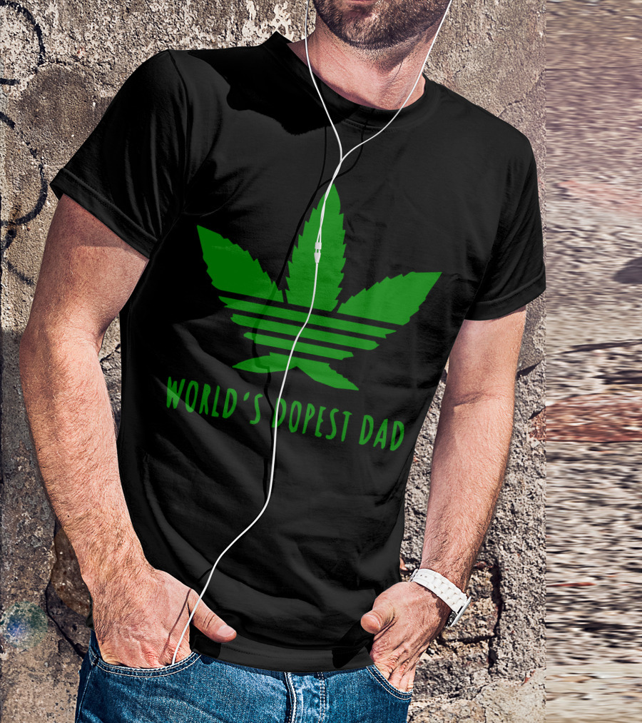 World's Dopest Dad Leaf T-Shirt