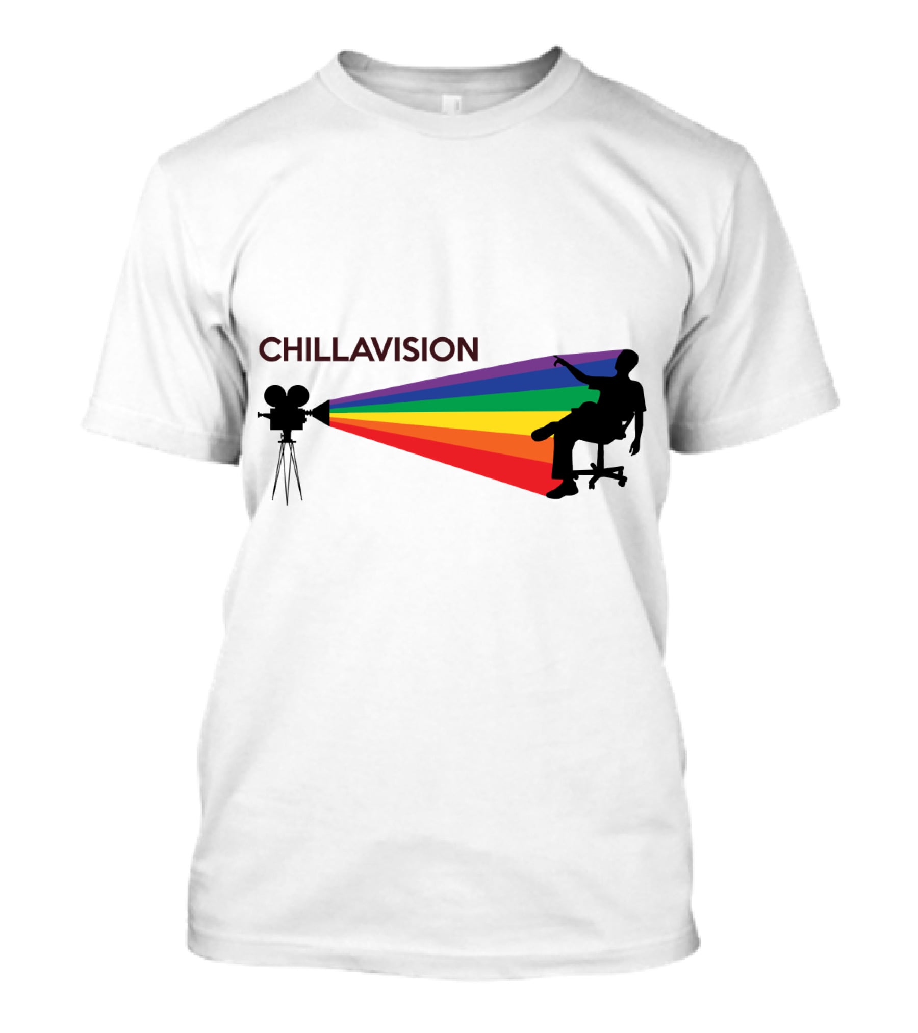 Chillavision First Edition Silhouette With Rainbow Camera Projection T-Shirt
