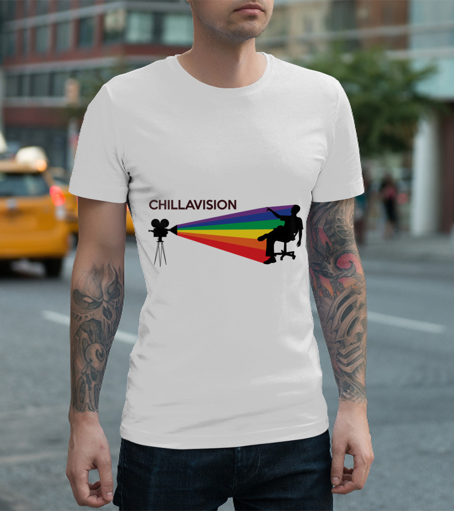 CHILLAVISION FIRST EDITION SILHOUETTE WITH RAINBOW CAMERA PROJECTION T-Shirt