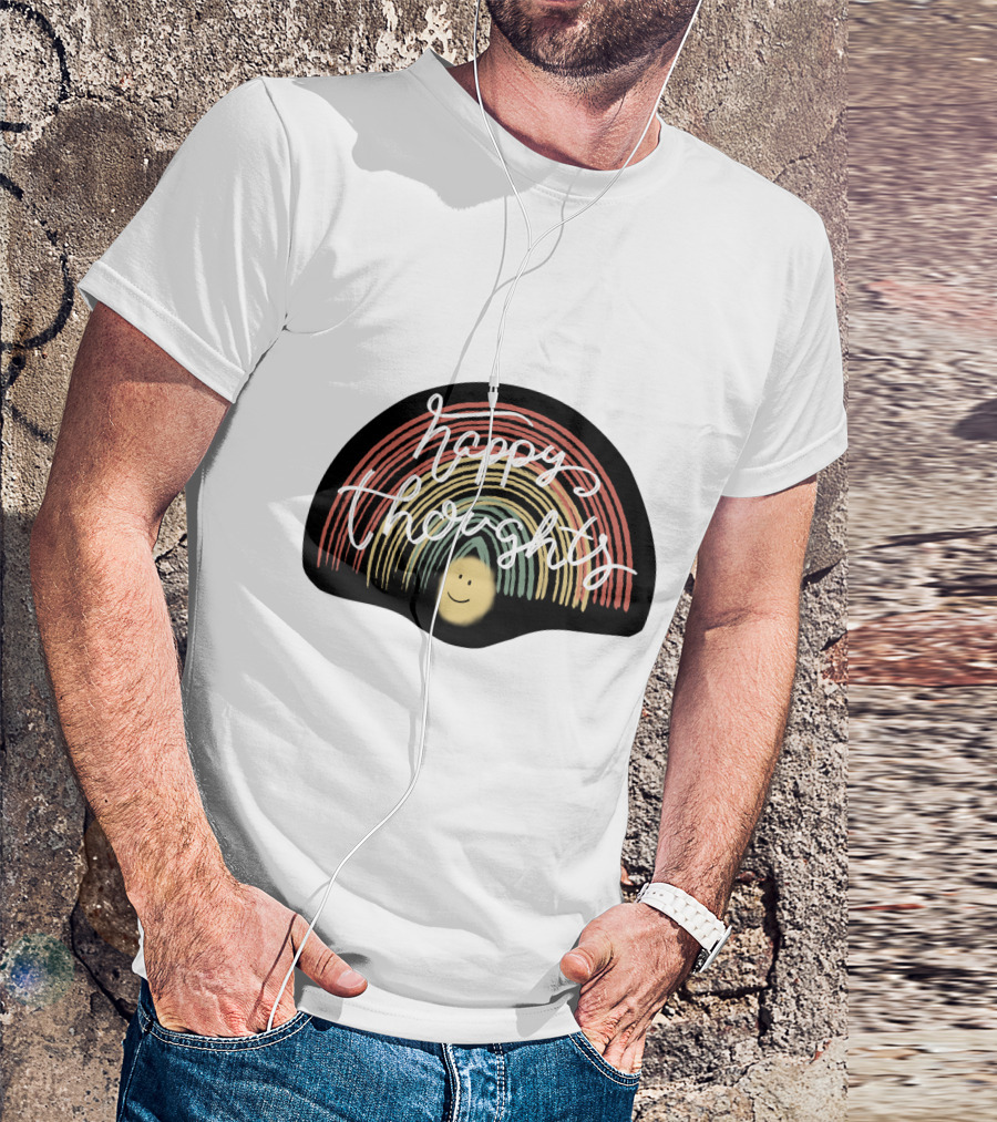 Happy Thoughts Rainbow Smiley Face T-Shirt