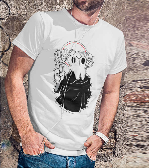 Kawaii Beezelbub Satan Evil Skull With Horns And Cloak T-Shirt