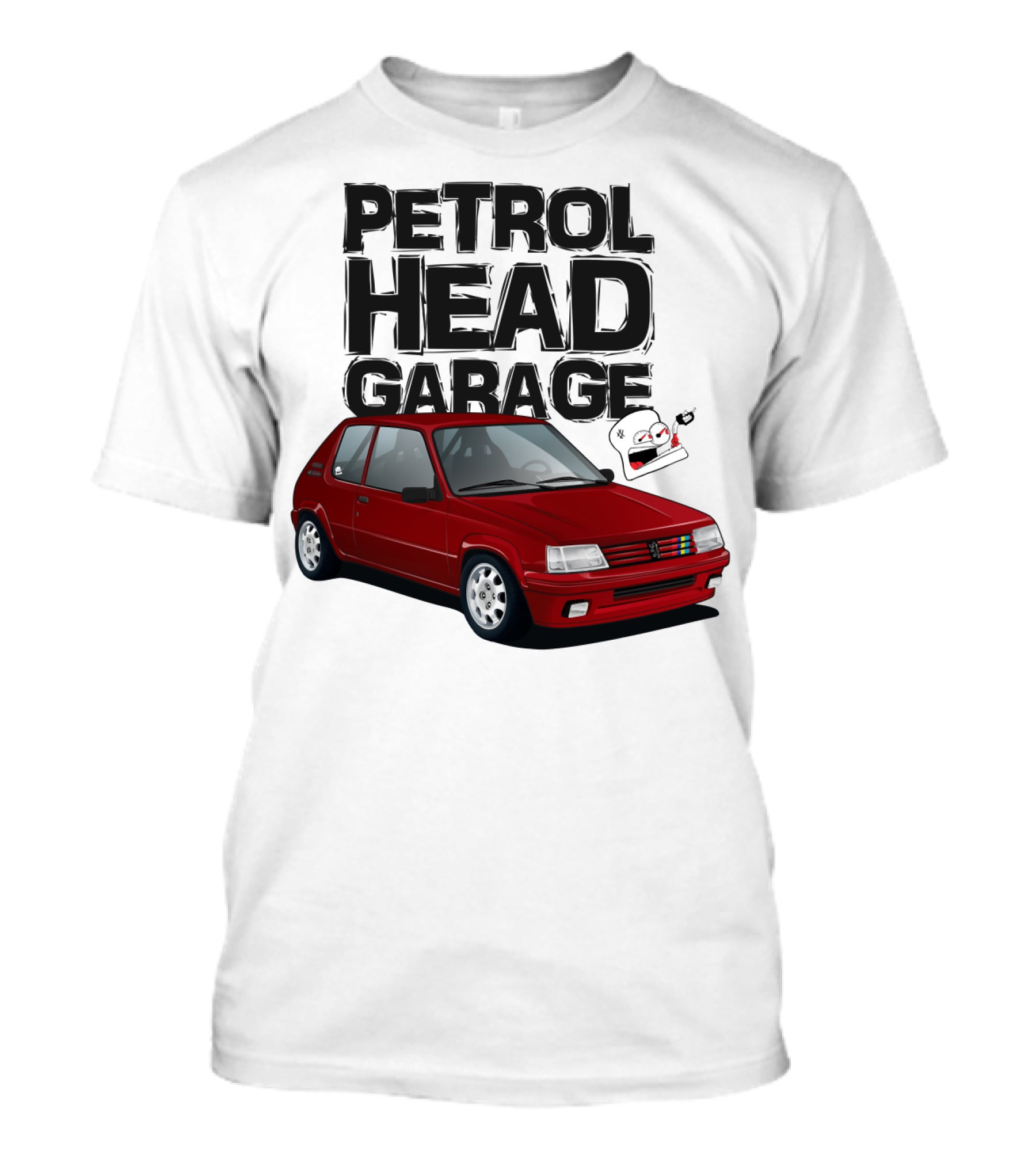 Petrol Head Garage Peugeot 205 RFS Car Enthusiast T-Shirt