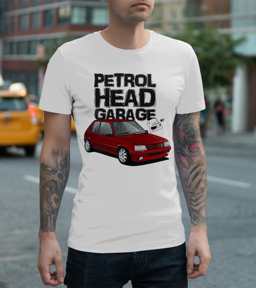 Petrol Head Garage Peugeot 205 RFS Car Enthusiast T-Shirt
