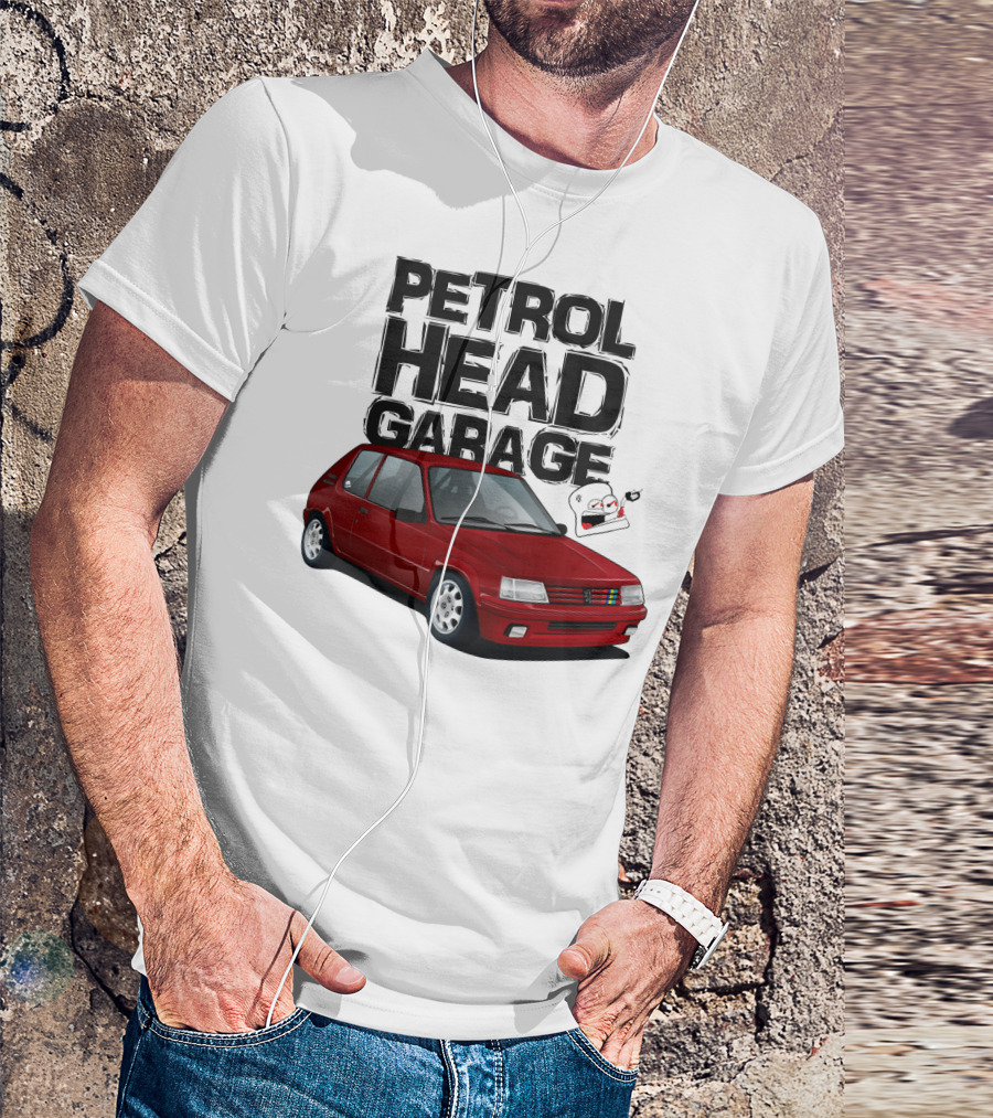 Petrol Head Garage Peugeot 205 RFS Car Enthusiast T-Shirt