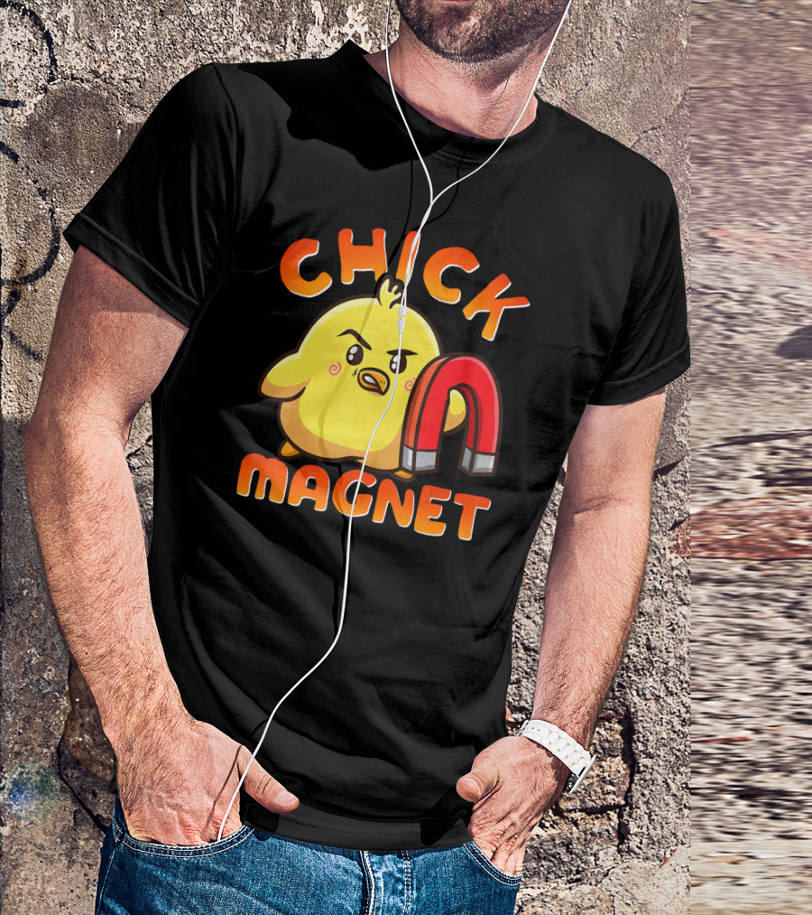 Chick Magnet Costume Magnetic Little Chicken With Red Magnet T-Shirt